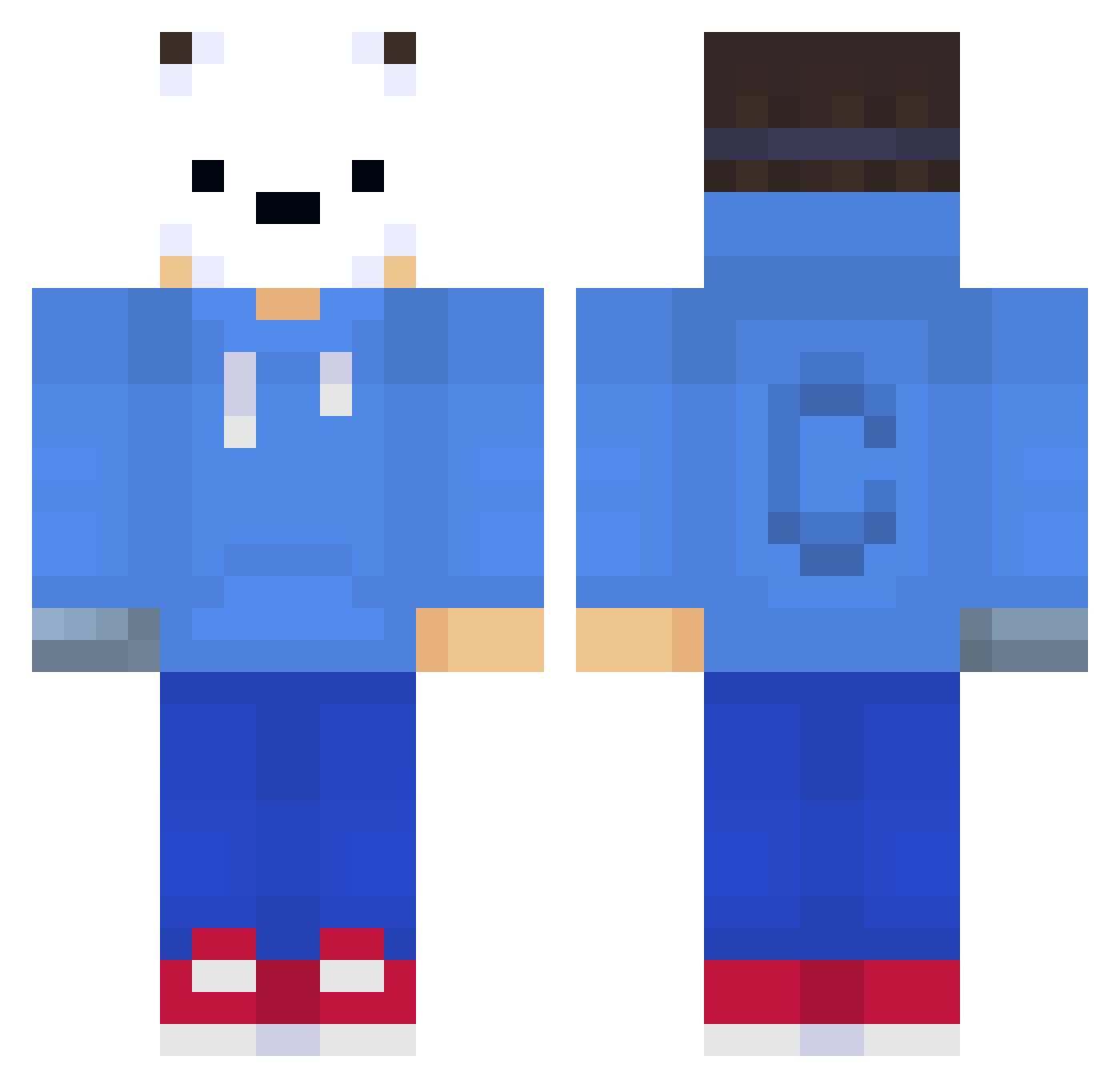 Cremzon_MC Minecraft skin, front and back view