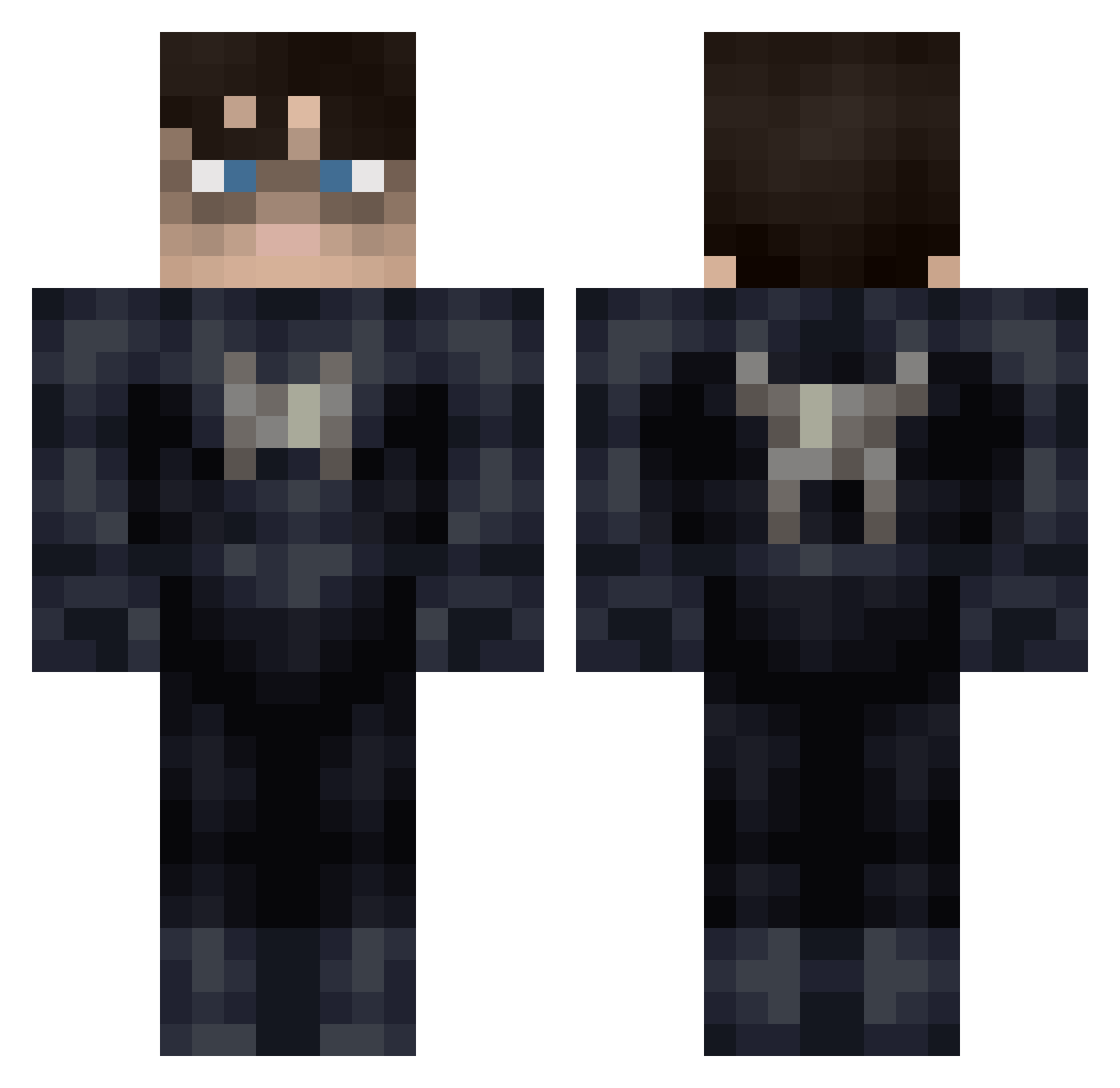 Gabjan Minecraft skin, front and back view
