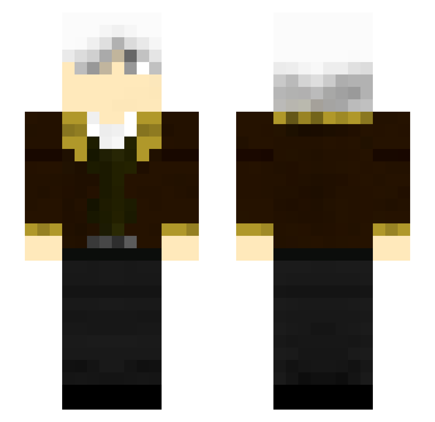 EssemEcks Minecraft skin, front and back view