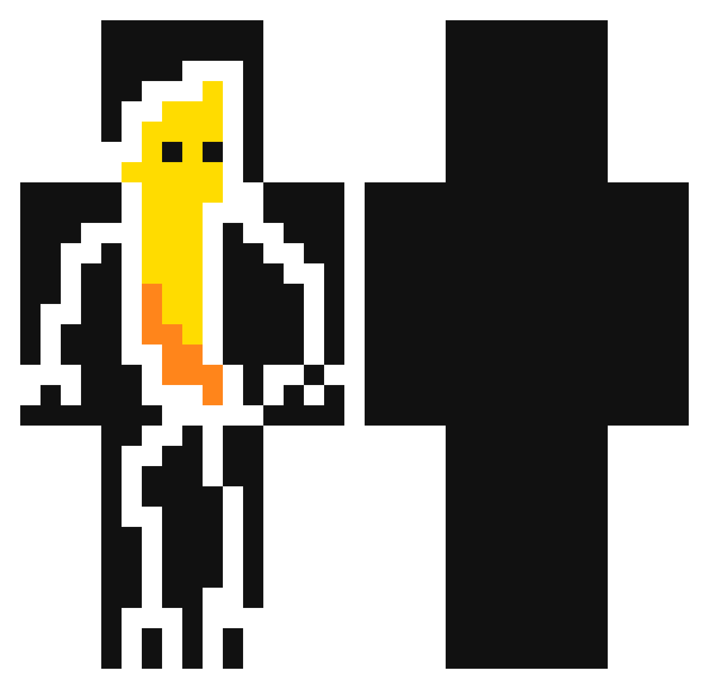 DragonsPlanet Minecraft skin, front and back view