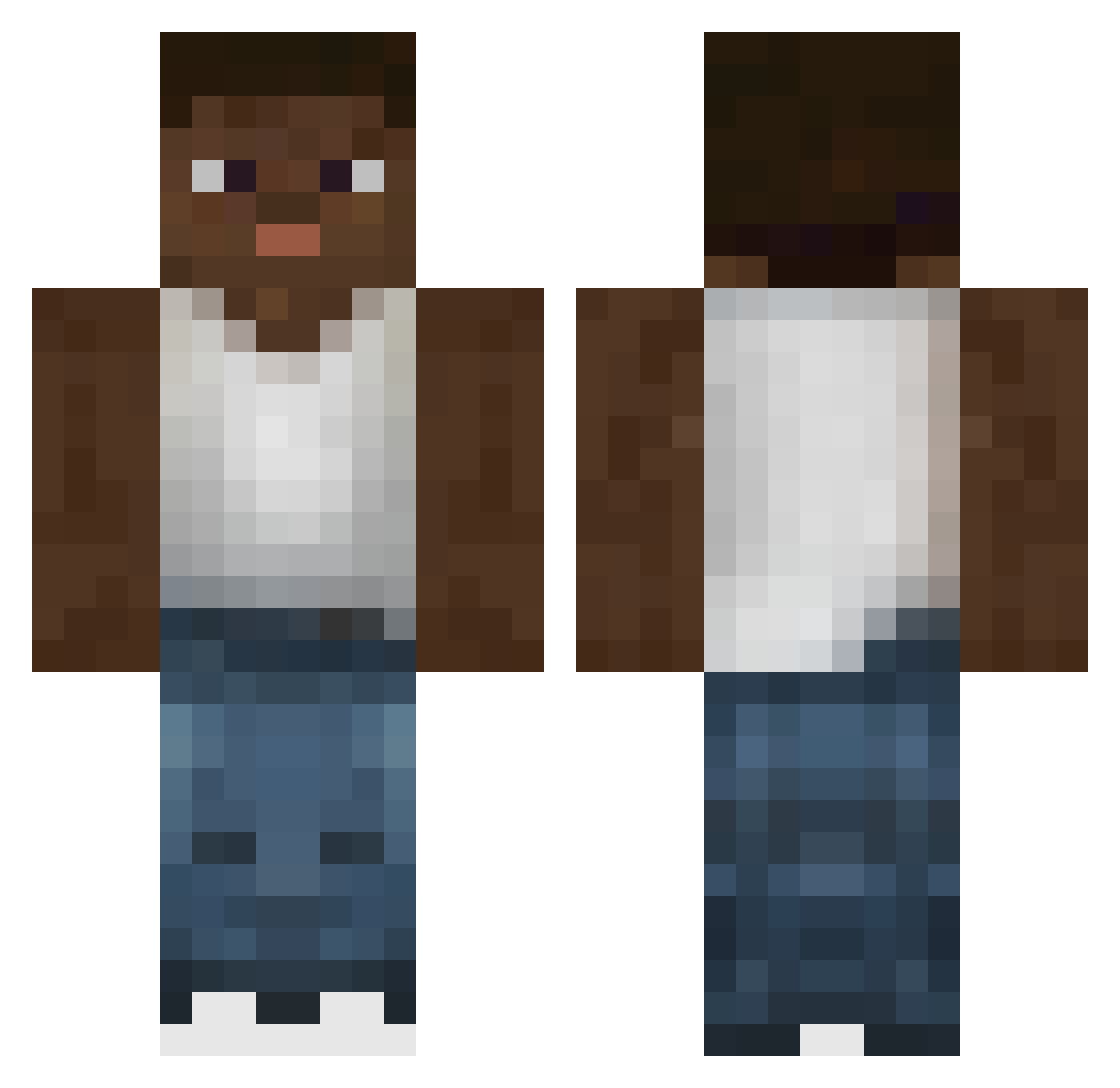 sidtheman Minecraft skin, front and back view