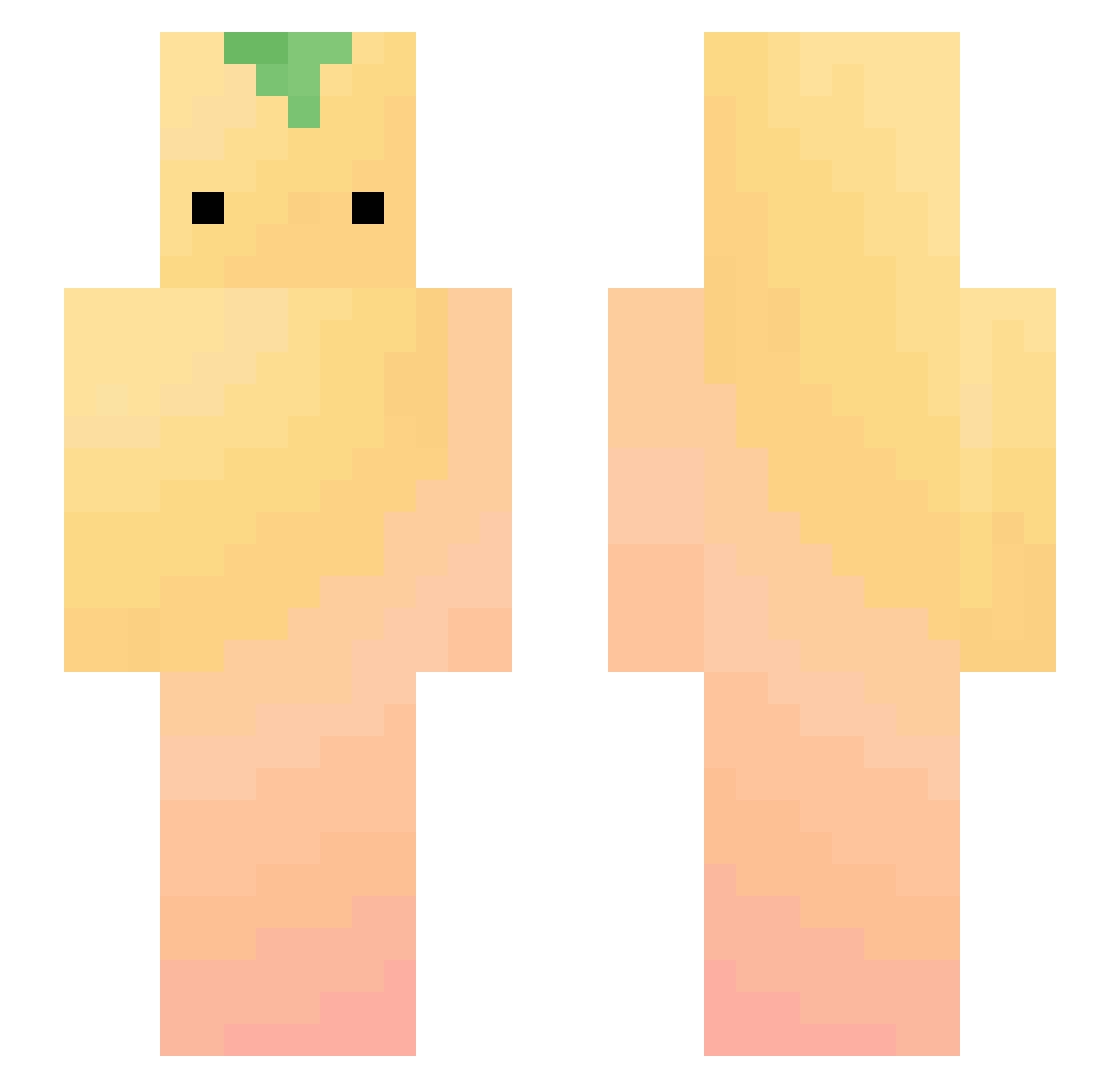 happyDarya Minecraft skin, front and back view