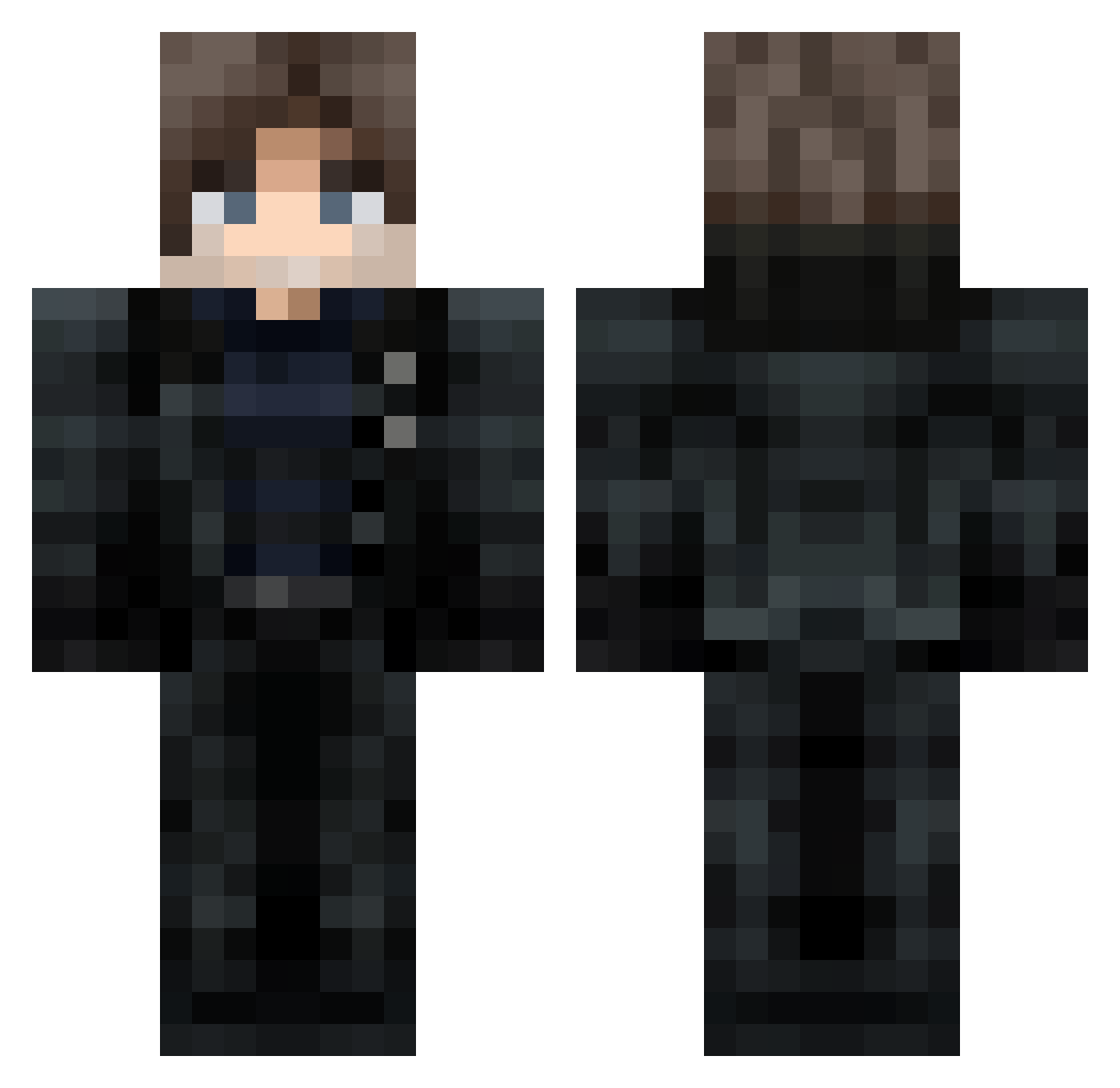 banditboy1 Minecraft skin, front and back view