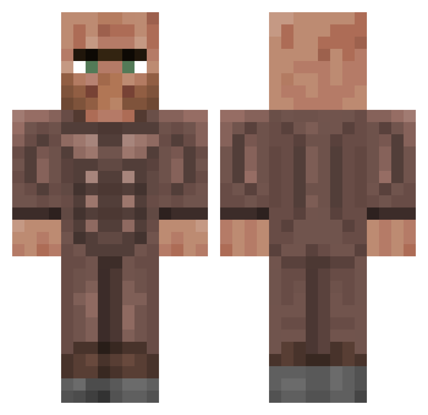 GhostlySkys8 Minecraft skin, front and back view