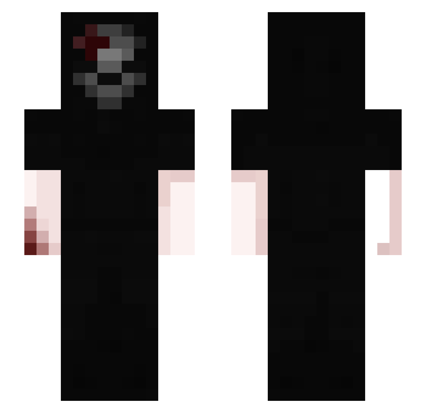 m5tka Minecraft skin, front and back view