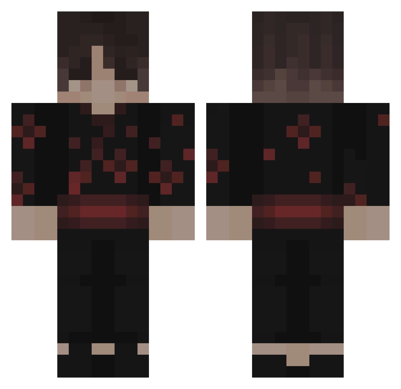 SleeepyTPG Minecraft skin, front and back view