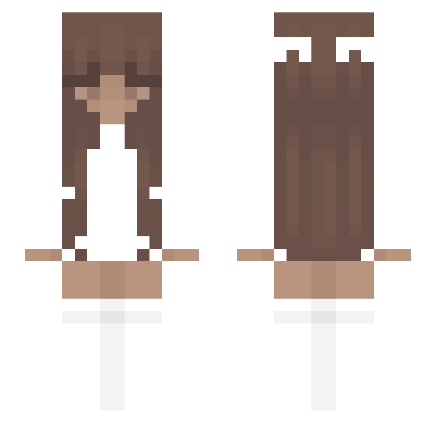 D_E0R Minecraft skin, front and back view