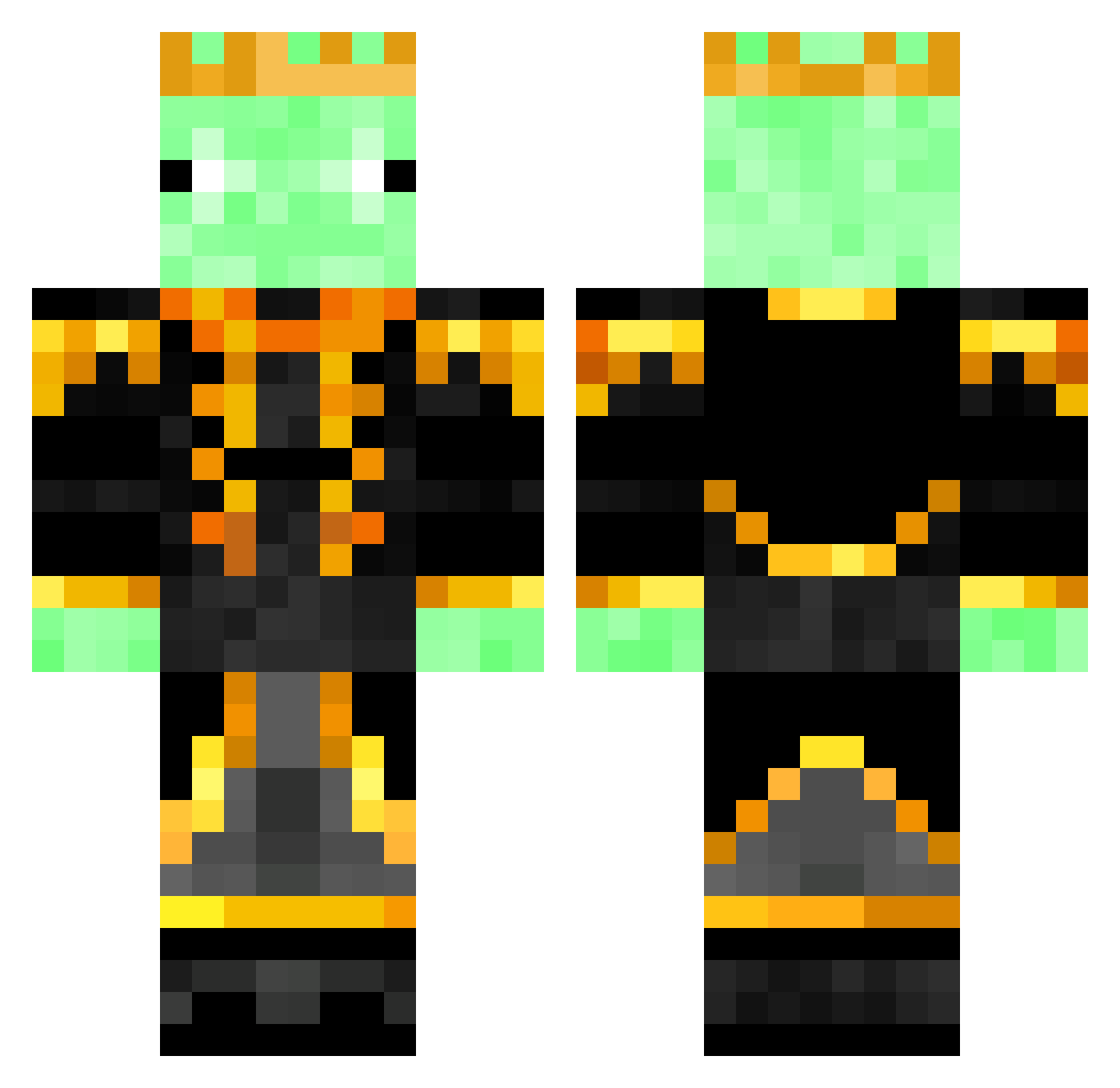 WoesteMartijn Minecraft skin, front and back view