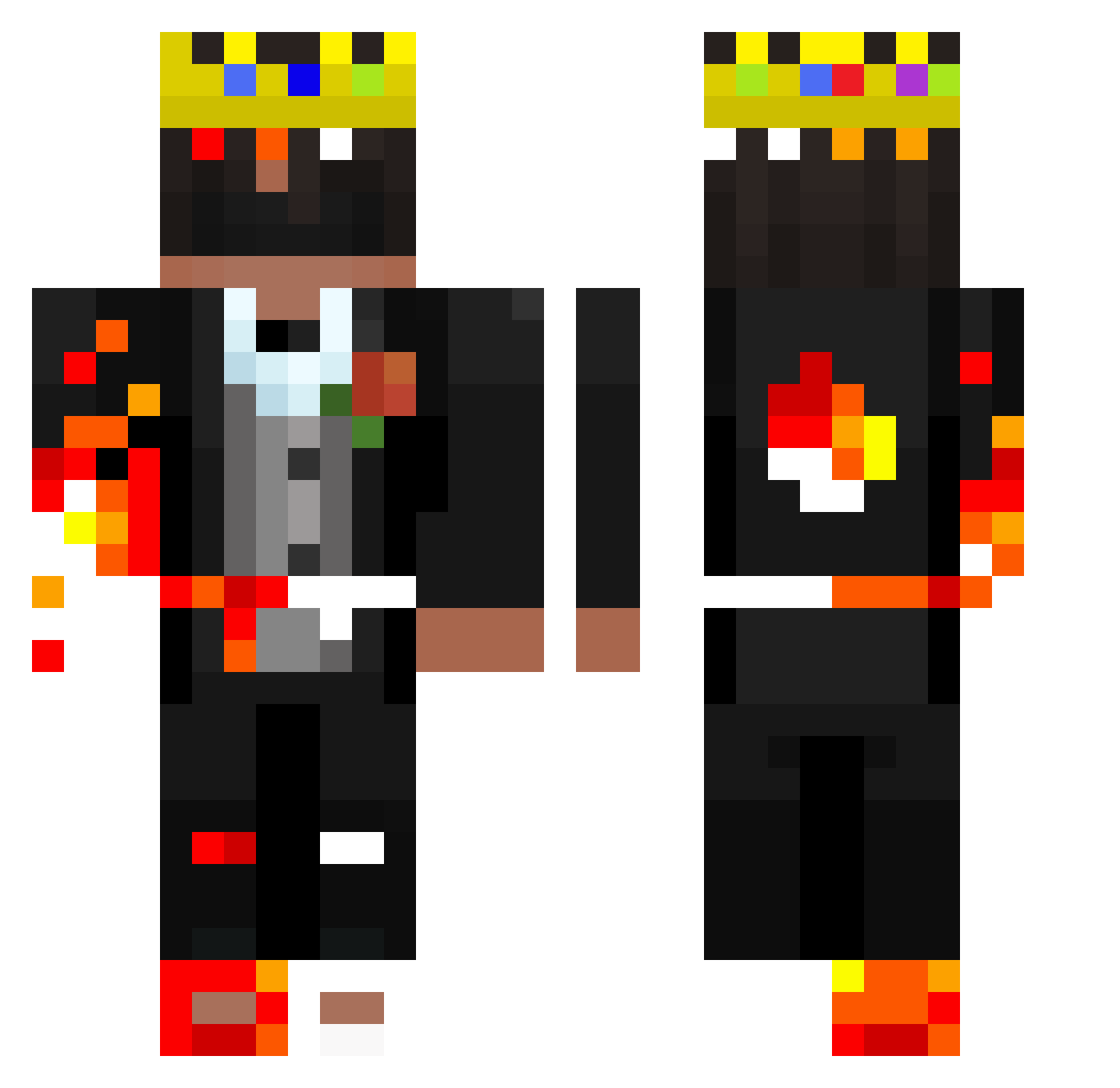 Arkadiusz222 Minecraft skin, front and back view