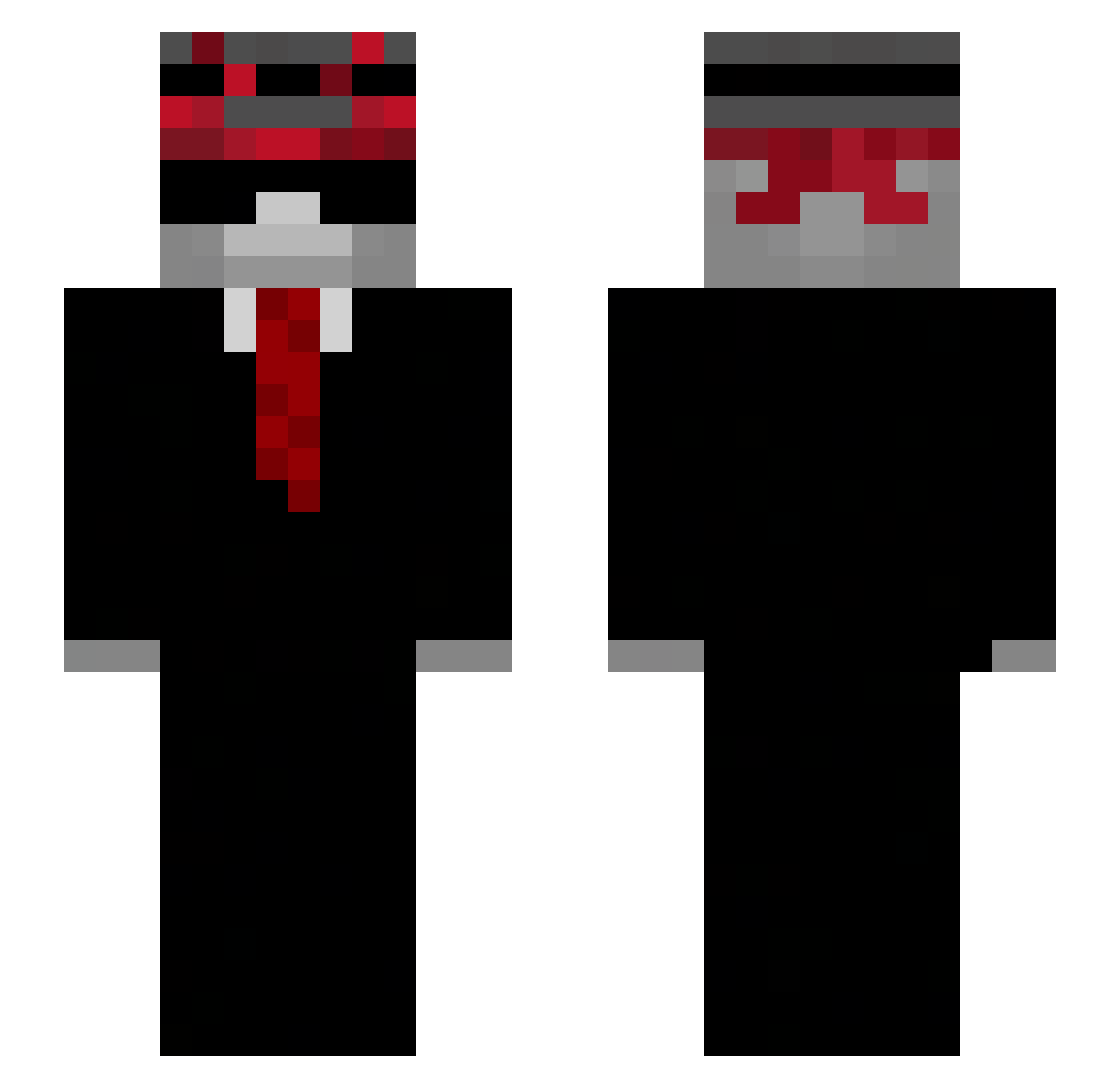 bejeq Minecraft skin, front and back view