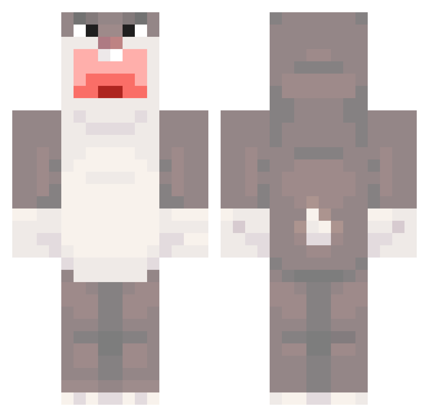 vinekk3090 Minecraft skin, front and back view