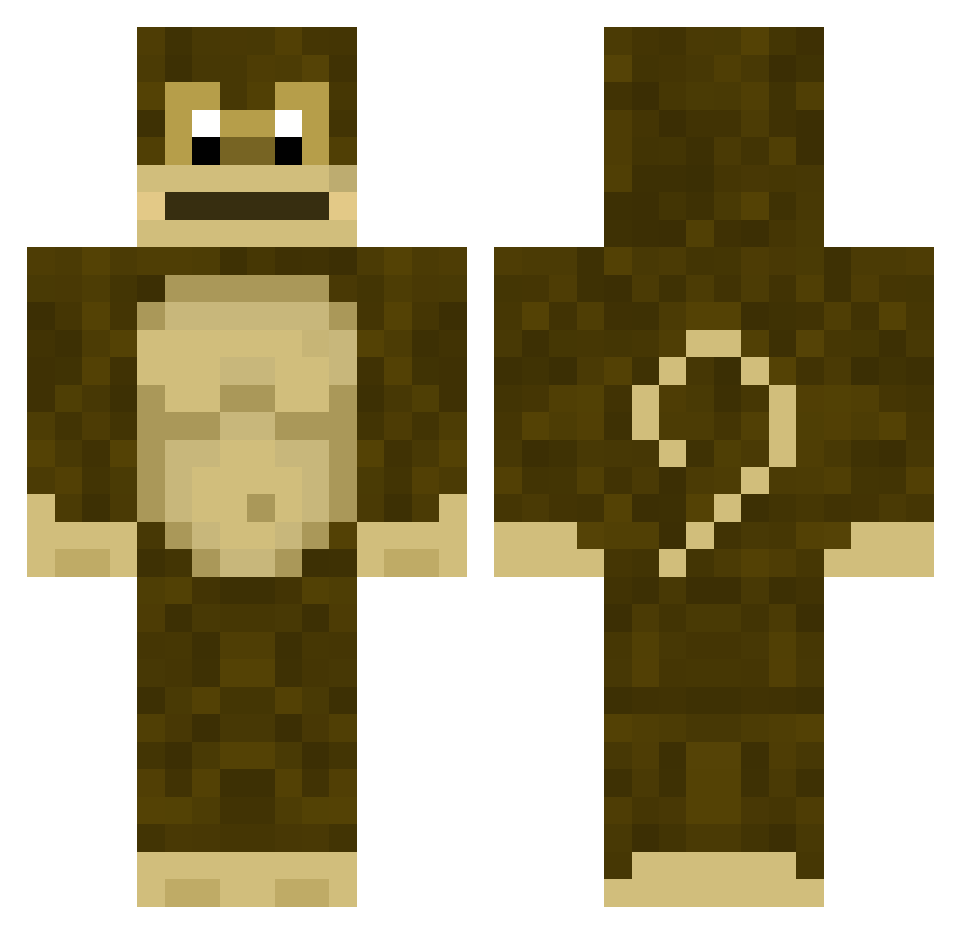 warwickpoos Minecraft skin, front and back view