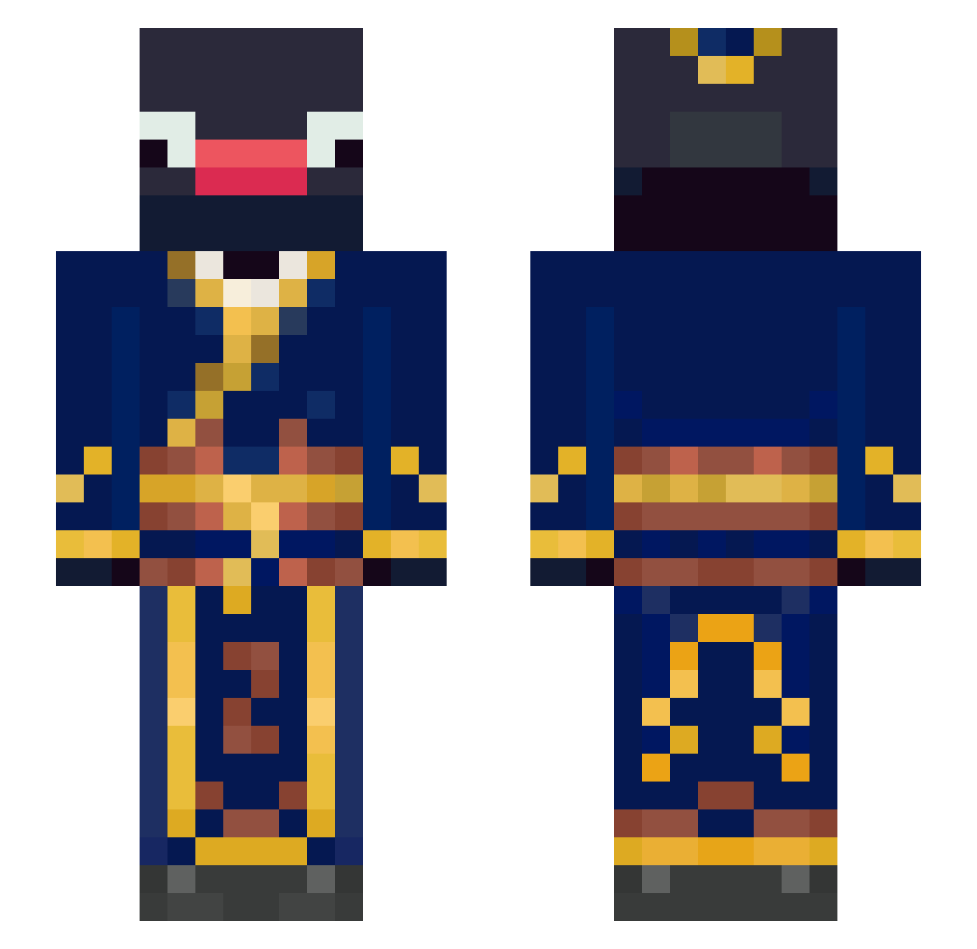 soooopi Minecraft skin, front and back view