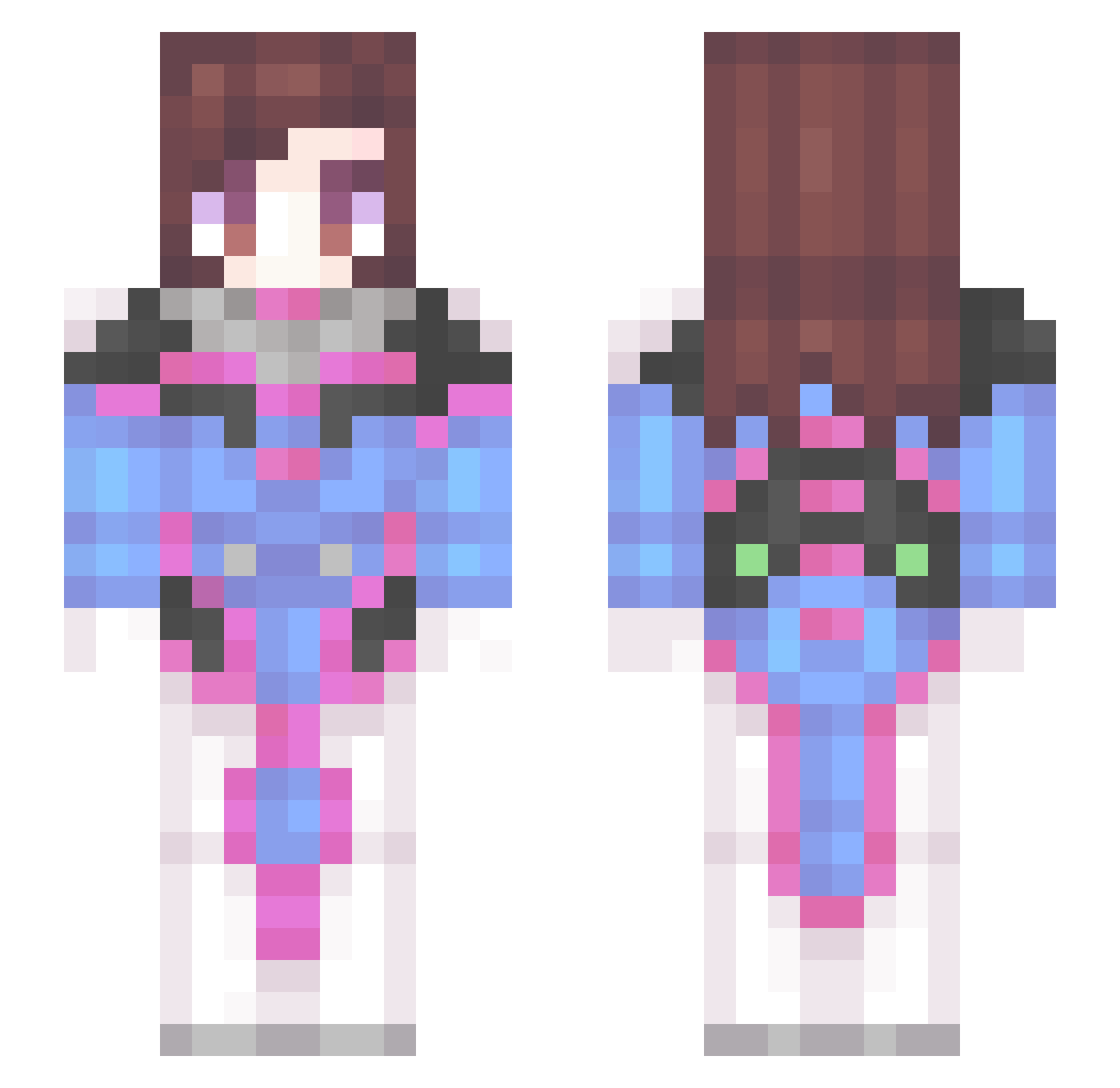 kingmoron Minecraft skin, front and back view