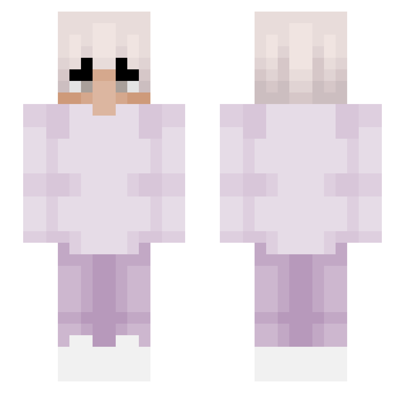 Culfs Minecraft skin, front and back view