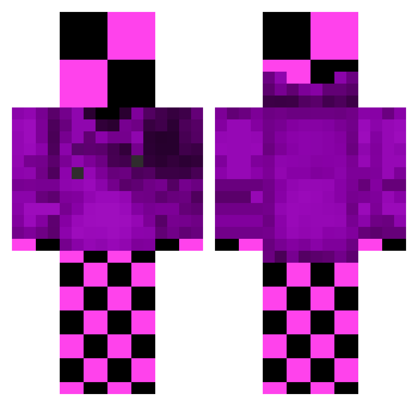PoseidonJ5 Minecraft skin, front and back view