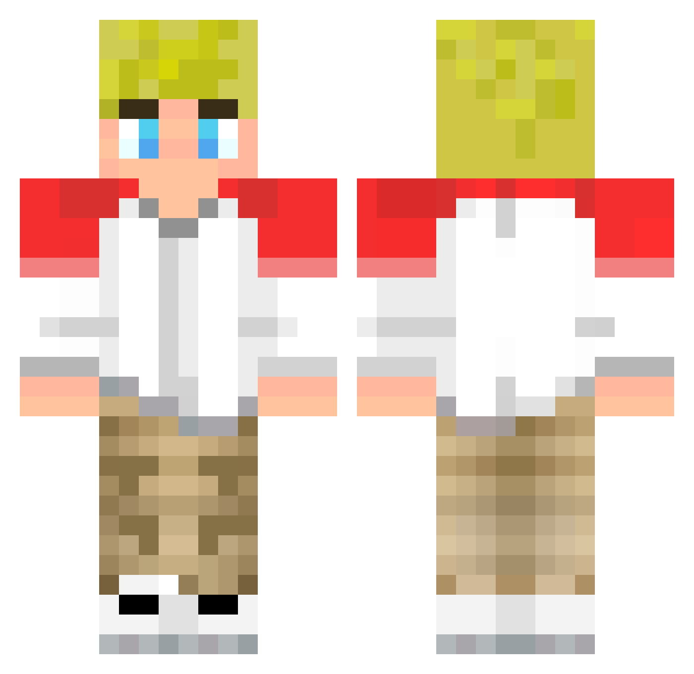 Tommylnniit Minecraft skin, front and back view