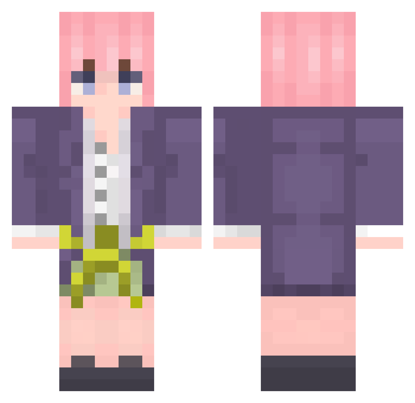 VoidTap_ Minecraft skin, front and back view