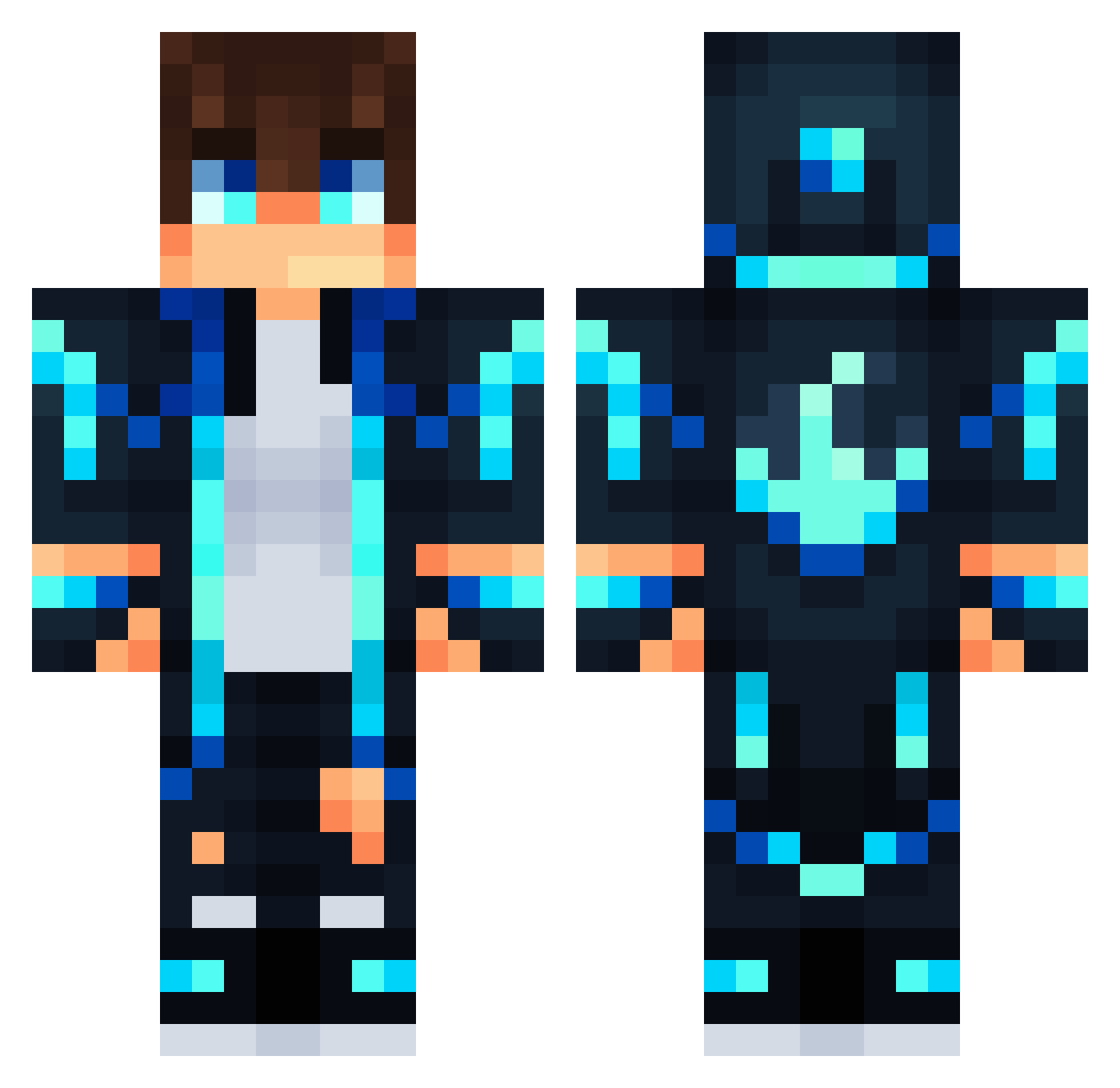 Weeshies78 Minecraft skin, front and back view
