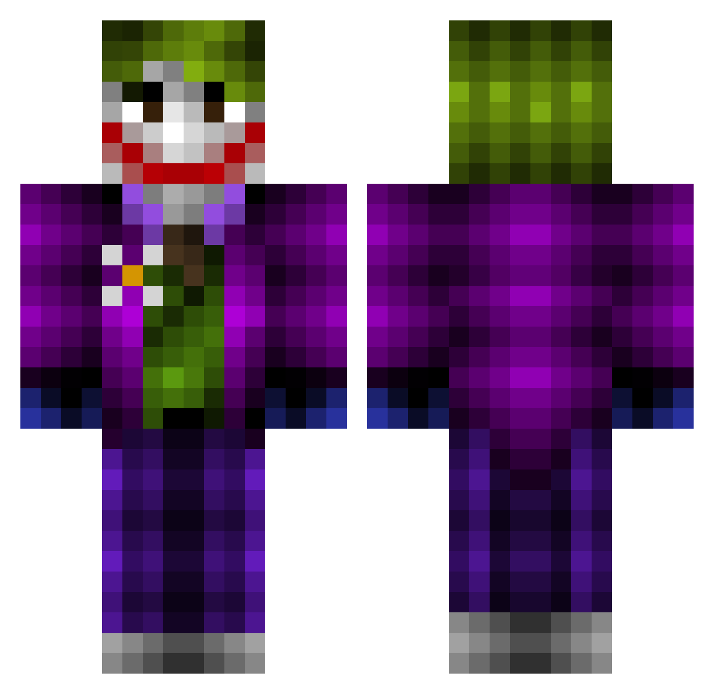 Martingrs Minecraft skin, front and back view