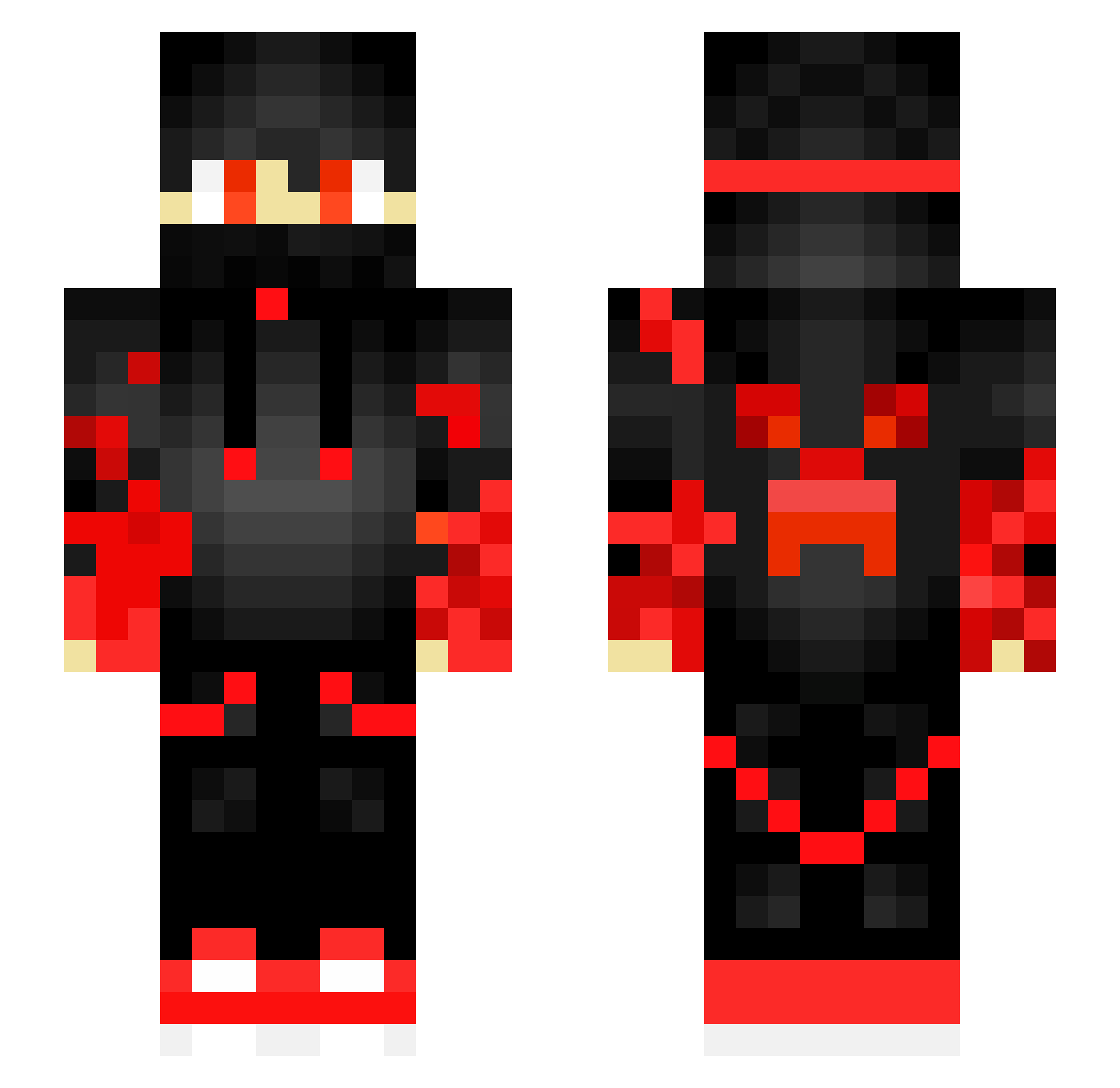 xderfelix Minecraft skin, front and back view