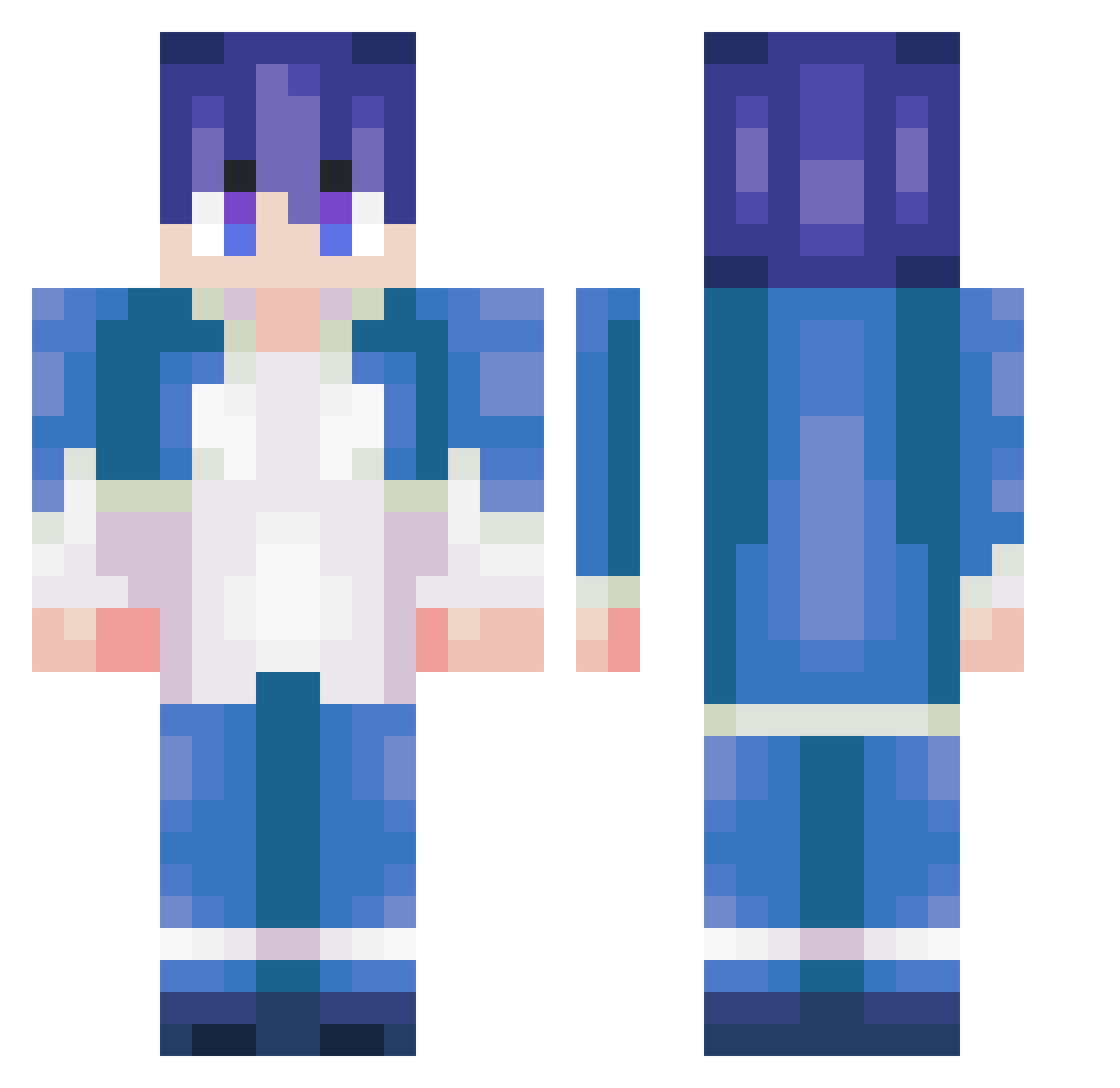 Venti_D_Burrasca Minecraft skin, front and back view