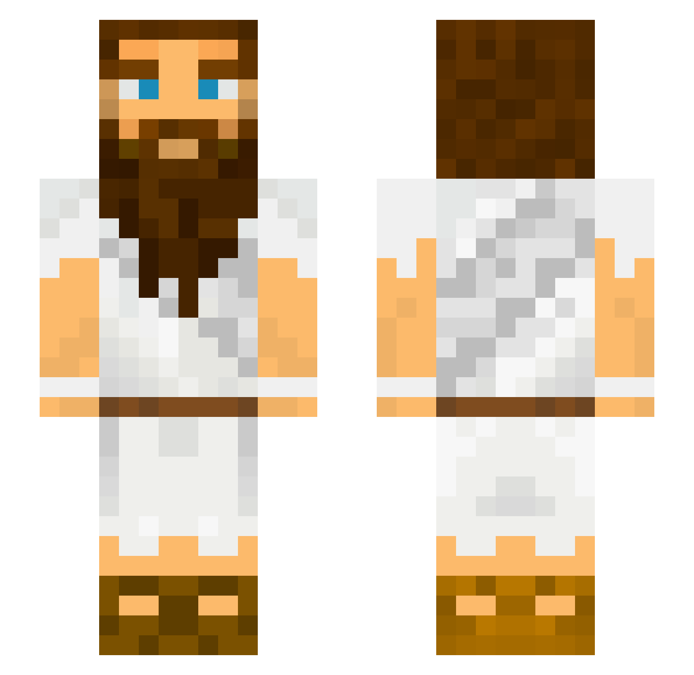 Mrs_Miners Minecraft skin, front and back view