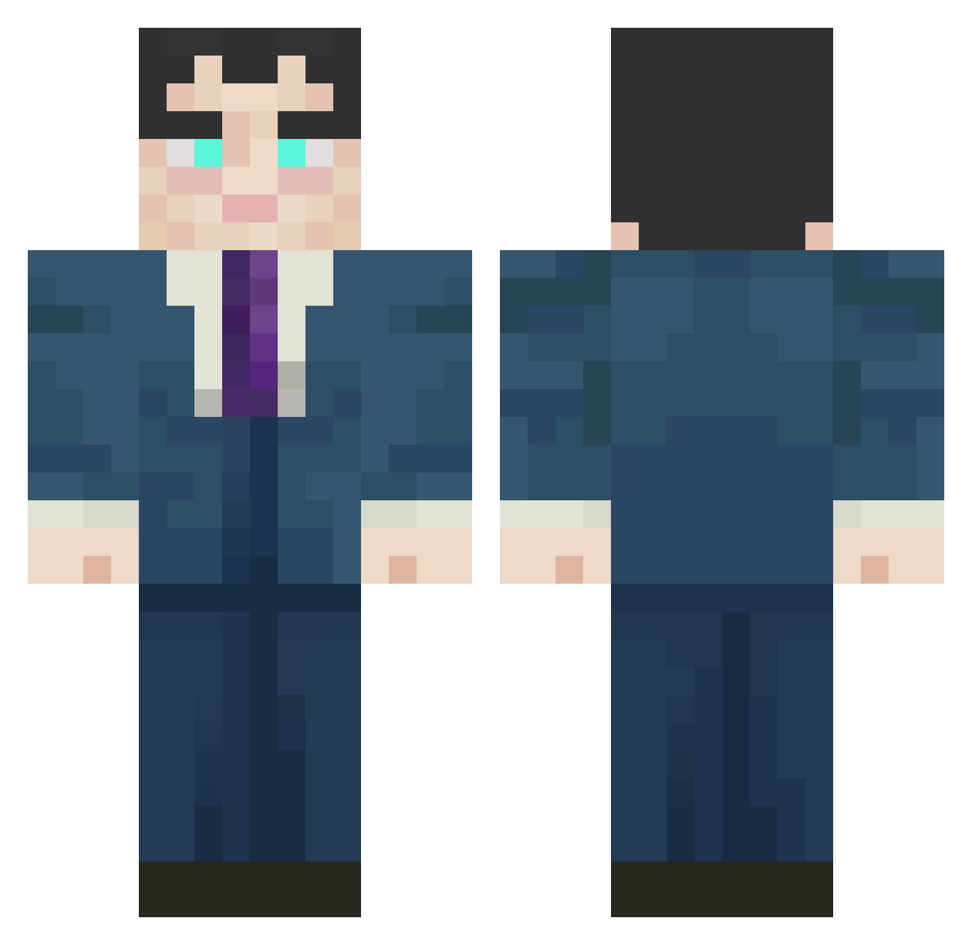 SorenThoren Minecraft skin, front and back view