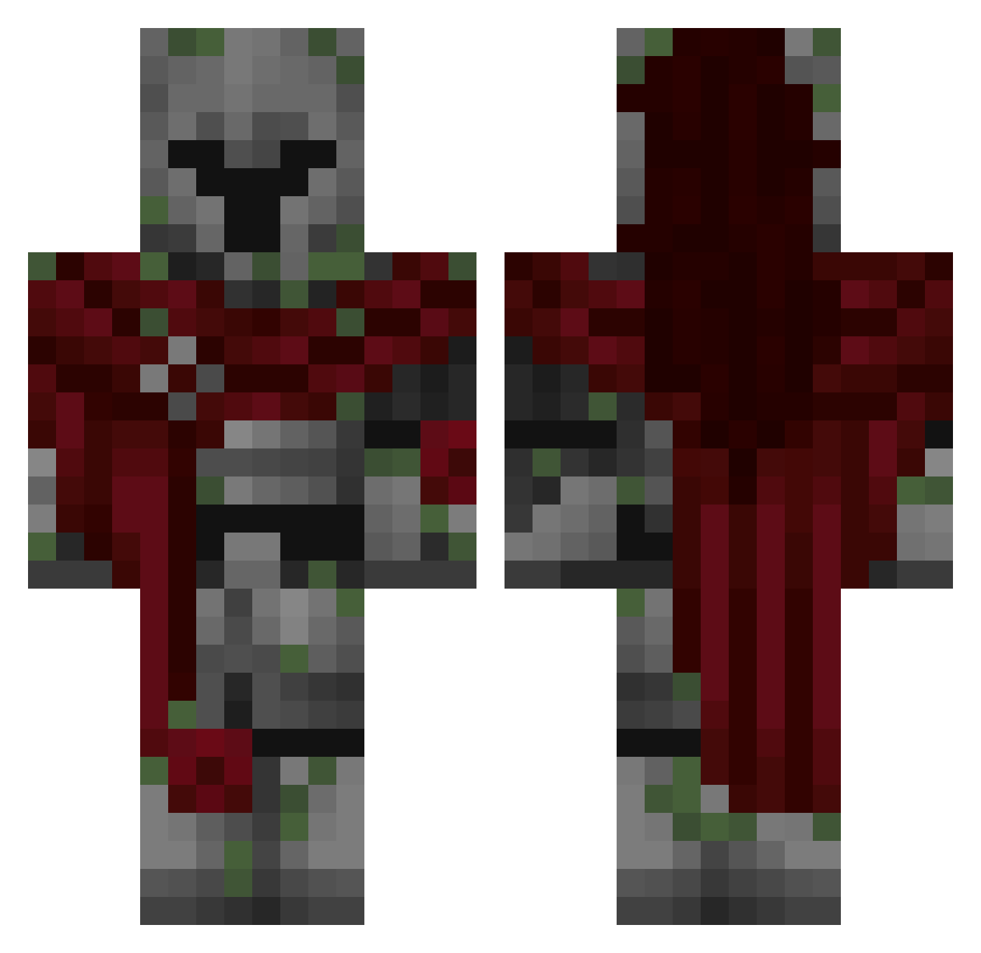 Stupsmc Minecraft skin, front and back view