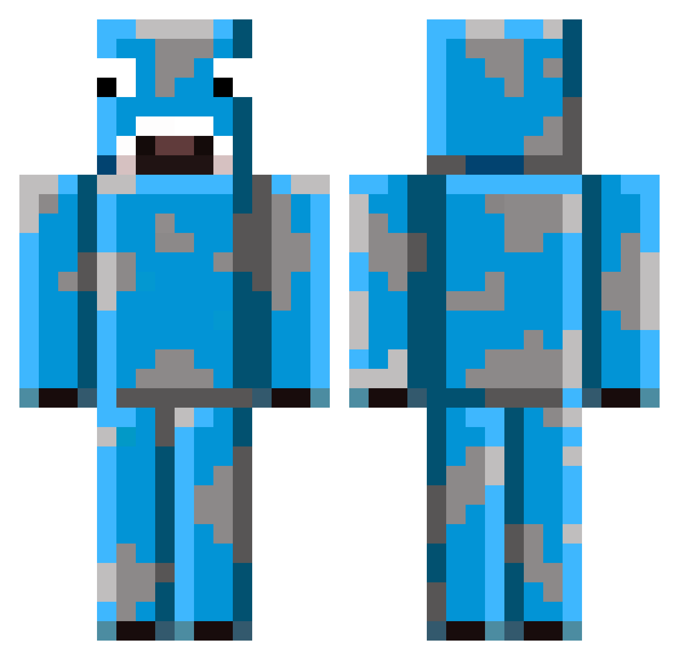 felix123p Minecraft skin, front and back view