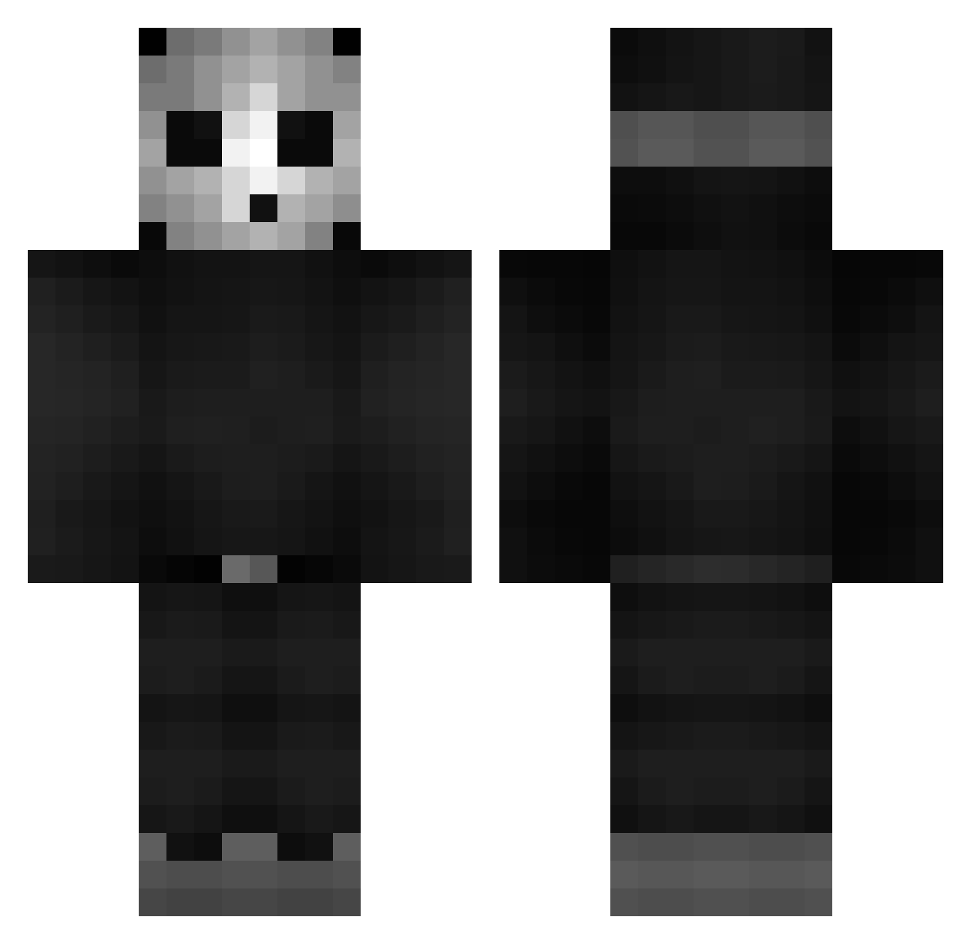 turaaa Minecraft skin, front and back view