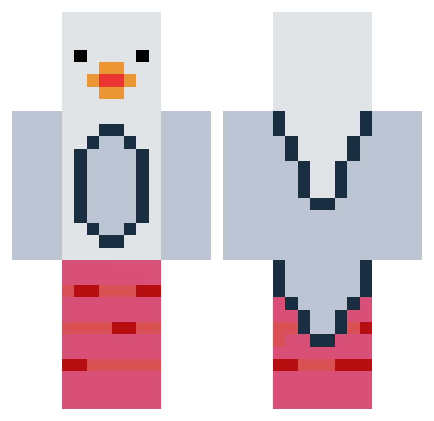 ANGUS360 Minecraft skin, front and back view