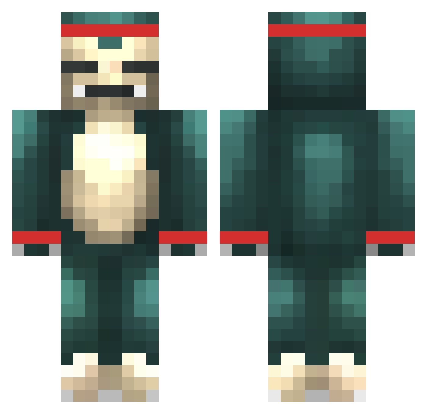 AlexBm23 Minecraft skin, front and back view