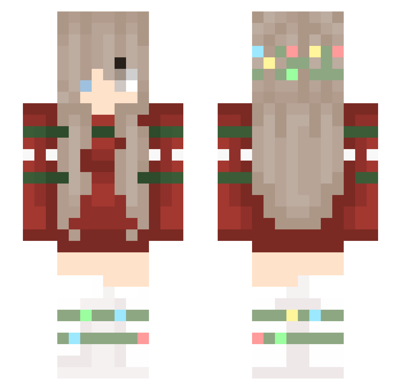 ThallesNS Minecraft skin, front and back view