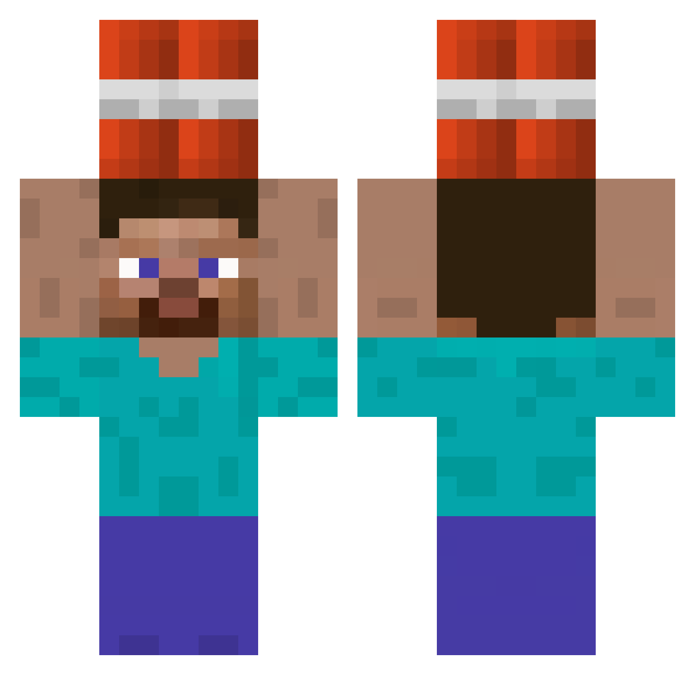 BianMaQuanWuPin Minecraft skin, front and back view