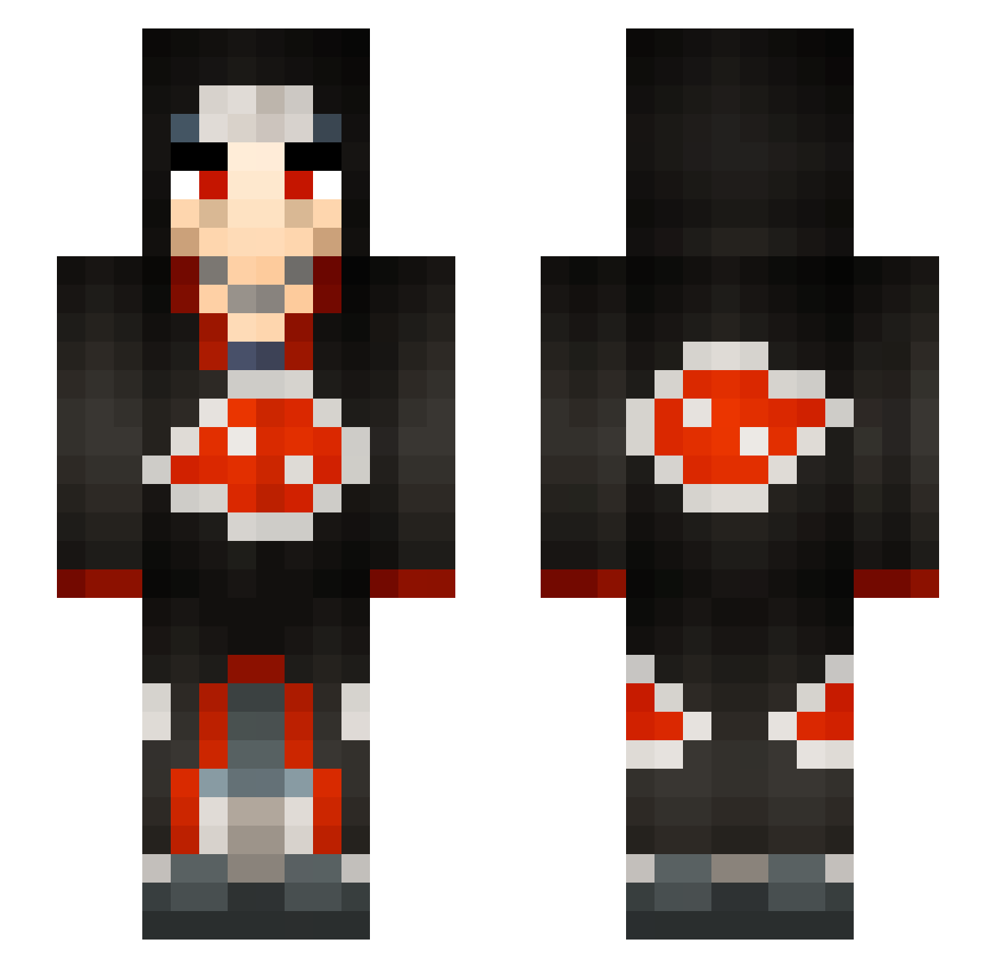 JahProff Minecraft skin, front and back view