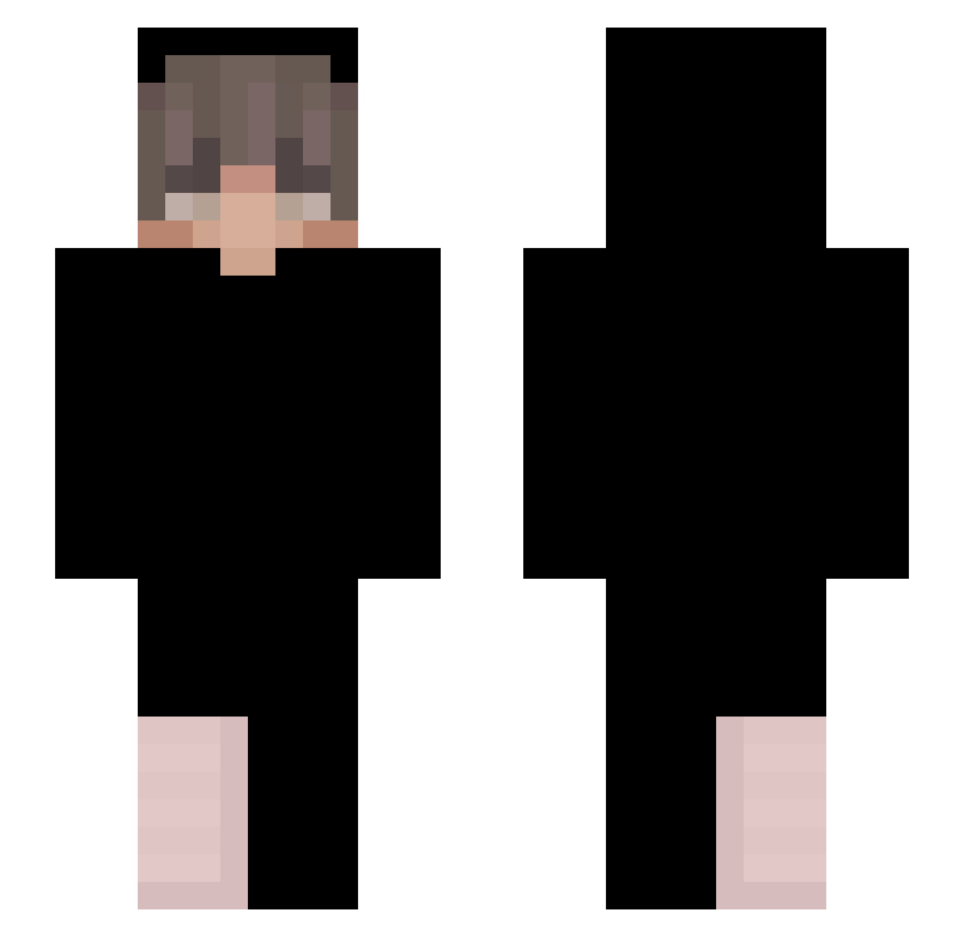 SpicyHate Minecraft skin, front and back view