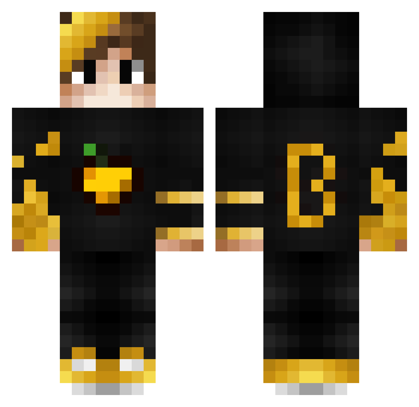 YXDevlnYX Minecraft skin, front and back view
