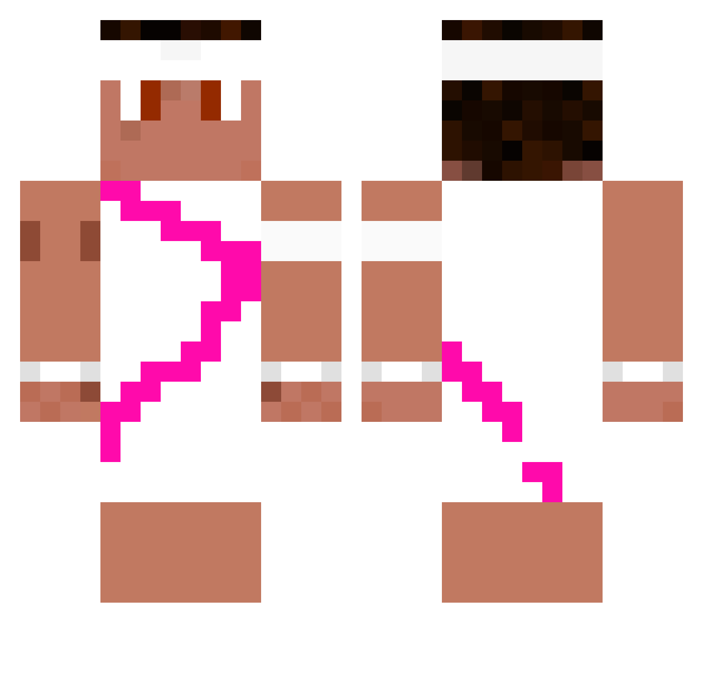 flqmm Minecraft skin, front and back view