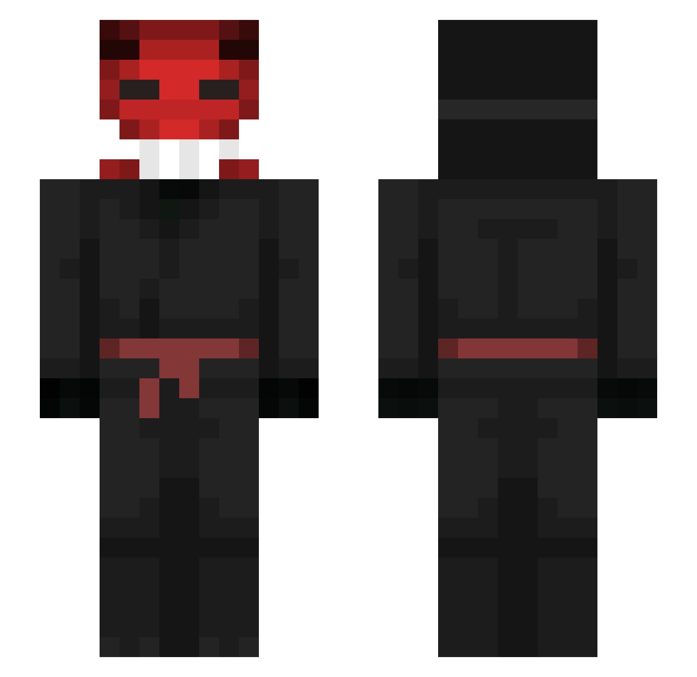 LmaoAT Minecraft skin, front and back view