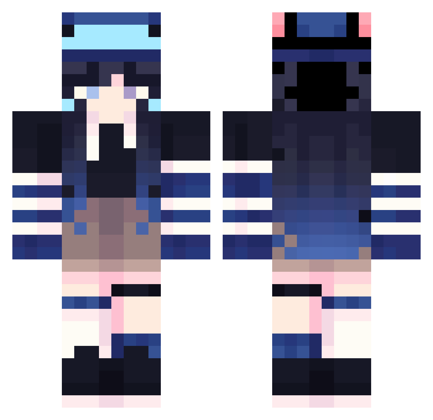 Xingyue_TW Minecraft skin, front and back view