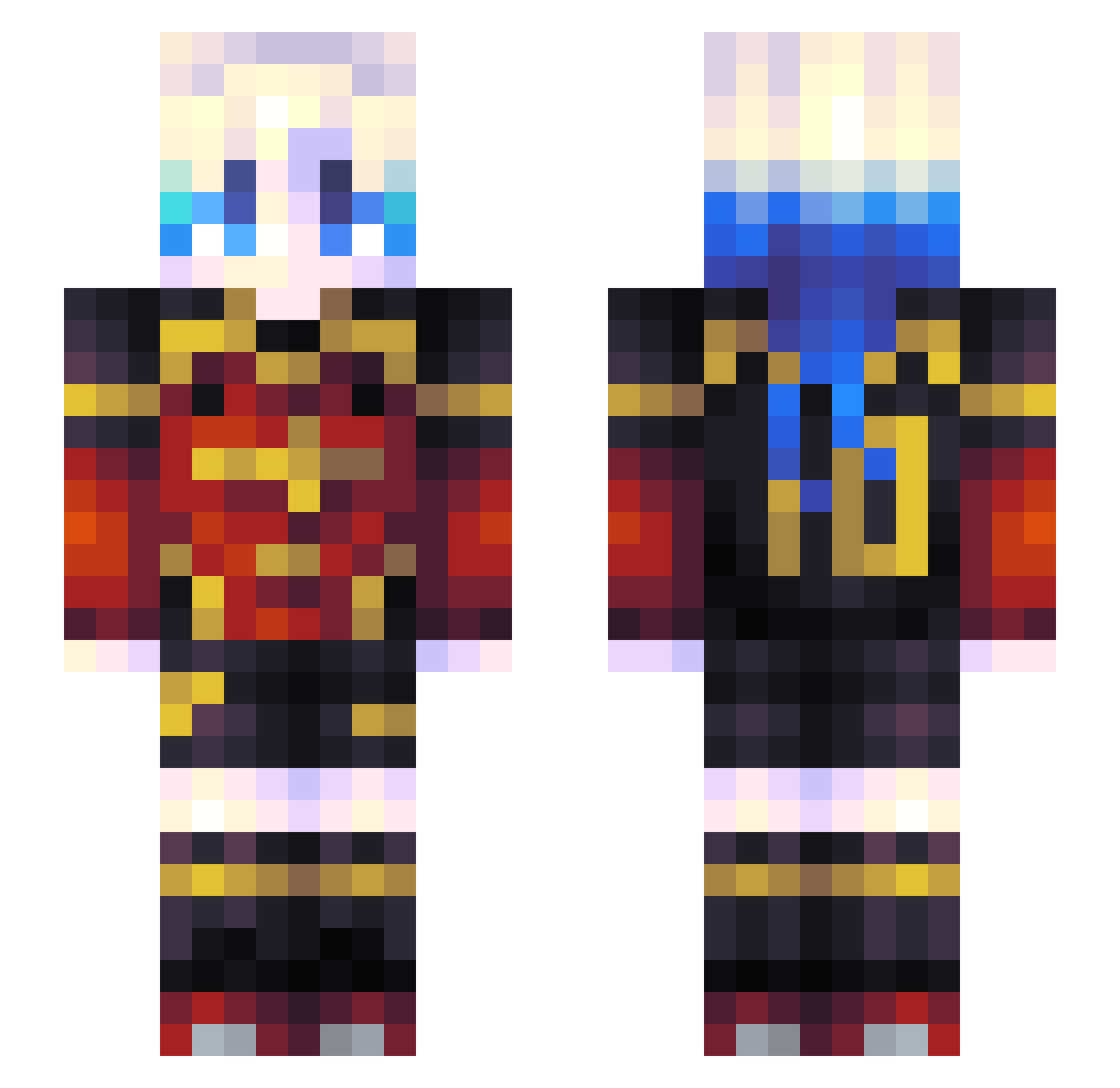 ArdHalilG Minecraft skin, front and back view