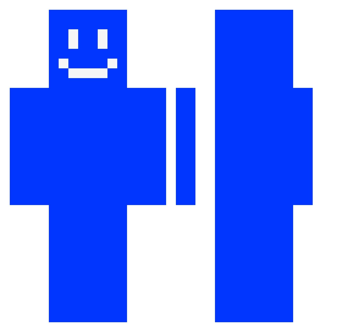 SoyToxo Minecraft skin, front and back view