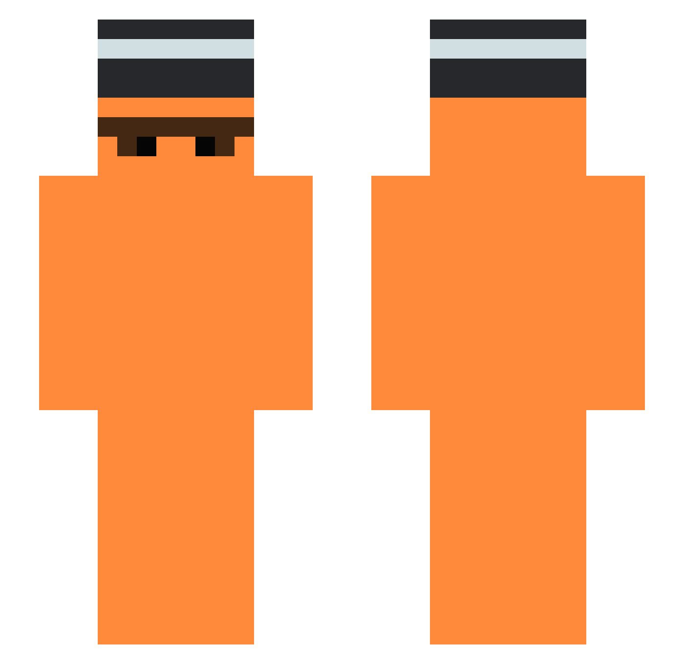 Ty08 Minecraft skin, front and back view