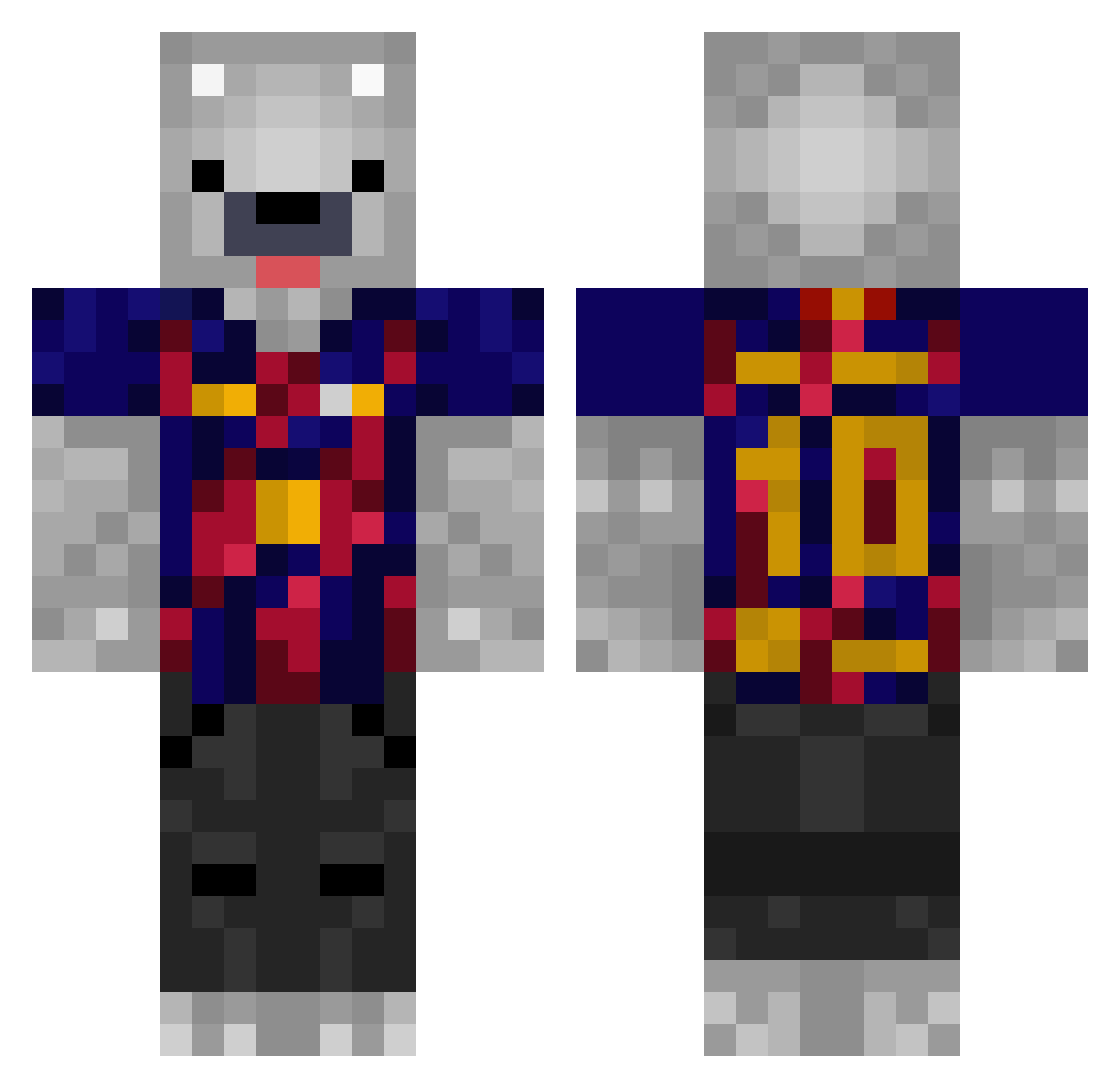 quevenec05 Minecraft skin, front and back view