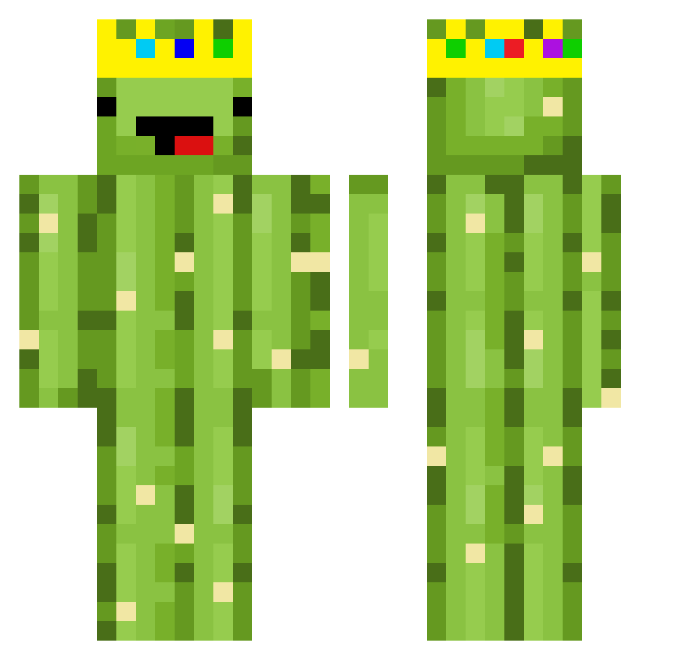 Edgar_7 Minecraft skin, front and back view