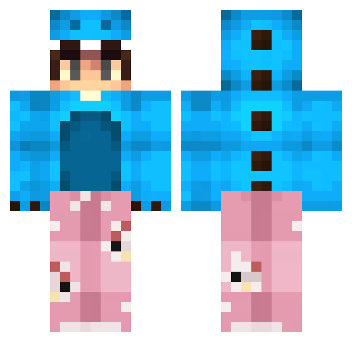 HobbsHimself Minecraft skin, front and back view