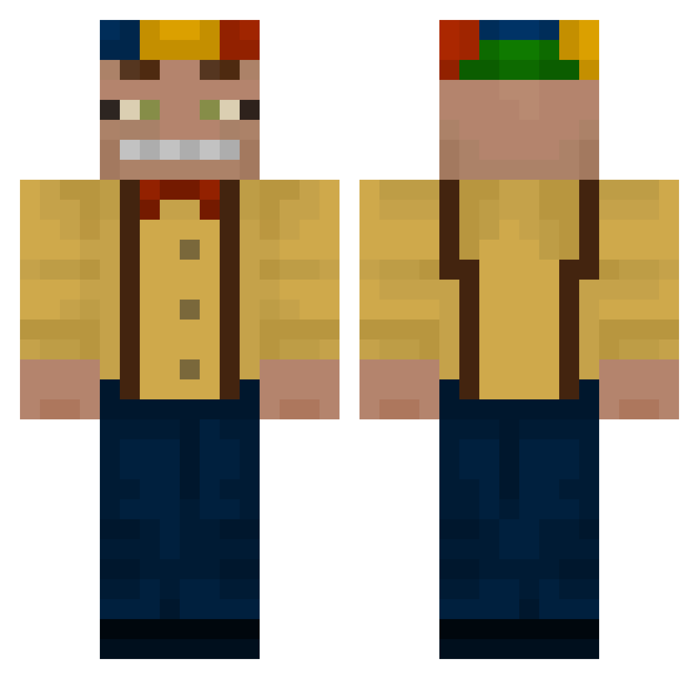 We1ynn Minecraft skin, front and back view