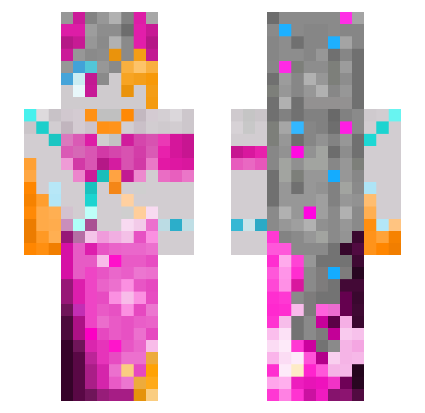askalexx Minecraft skin, front and back view
