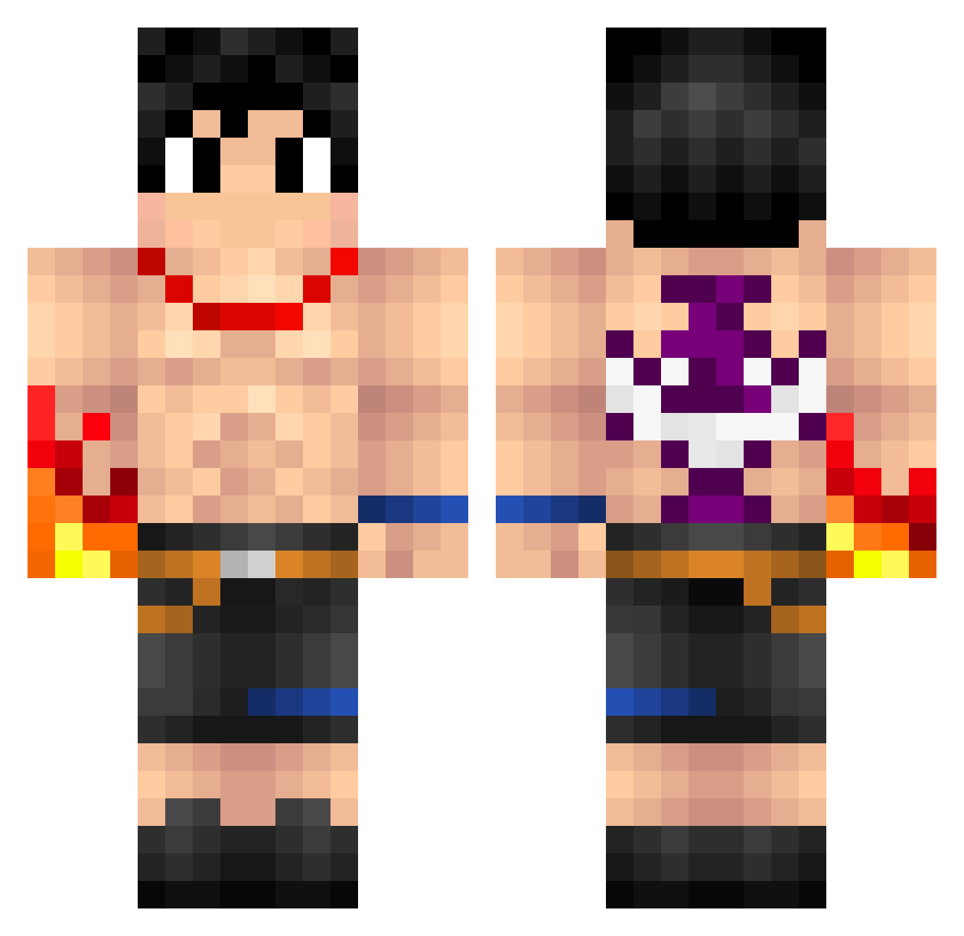 ZeldrisLokinn Minecraft skin, front and back view